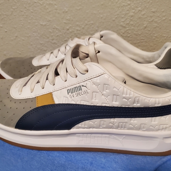 Puma GV Special Sneakers - Gray, Navy, Gold - Picture 1 of 3